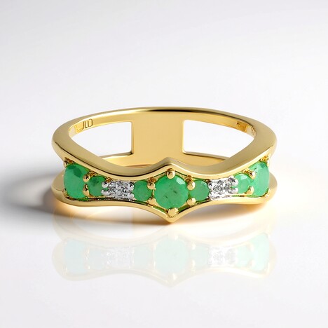 Anello in argento con Smeraldo Socoto