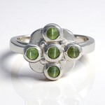 Anello in argento con Alessandrite Occhio di Gatto