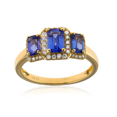 AAA-Tansanit-Goldring (CIRARI)