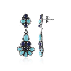 Turquoise Silver Earrings (Desert Chic)