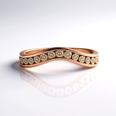 Anello in oro con Diamante Rose de France SI1 di Argyle (Annette)