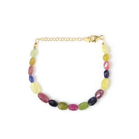 Fancy Sapphire Silver Bracelet