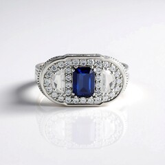Anello in argento con Cianite del Nepal