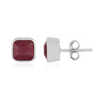 Boucles d'oreilles en argent et Rubis de Bemainty