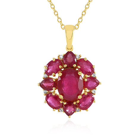 Collier en argent et Rubis de Madagascar