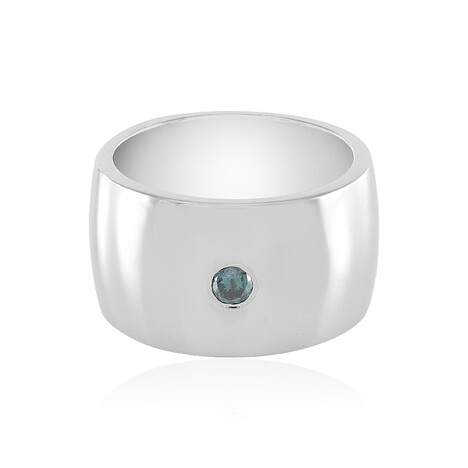 Blauer I3 Brillant-Messingring (Juwelo Style)