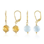 Orecchini in argento con Citrino