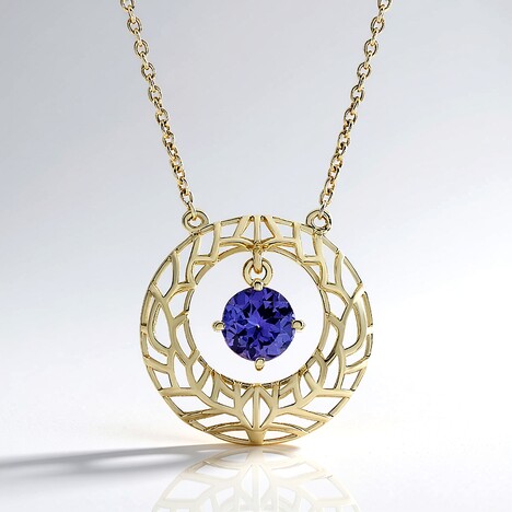Collana in oro con Tanzanite AAA (Ornaments by de Melo)