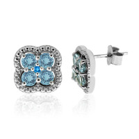 Orecchini in argento con Topazio Blu Cielo