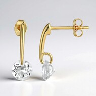 Boucles d'oreilles en argent et Topaze blanche