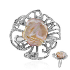 Anello in argento con Perla Ming (TPC)
