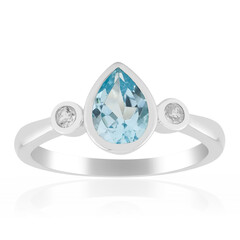 Sky Blue Topaz Silver Ring