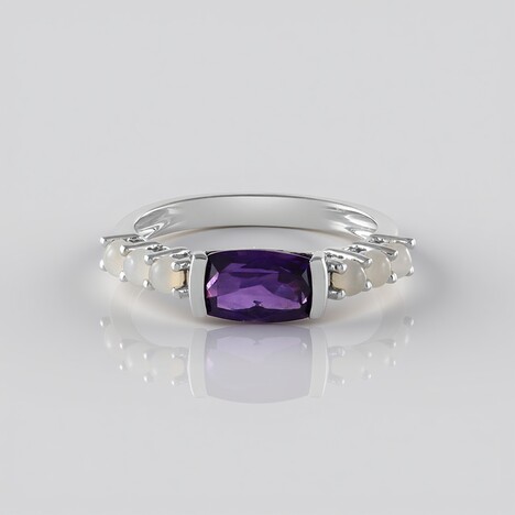 Anello in argento con Ametista (KM by Juwelo)