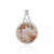 Pendentif en argent et Quartz rutile cuivré