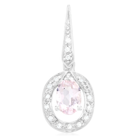Pinkfarbener Kupfer-Turmalin-Silberanhänger