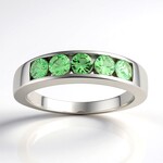 Anello in argento con Tsavorite della Tanzania