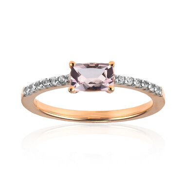 Anello in oro con Berillo Rosa non riscaldato