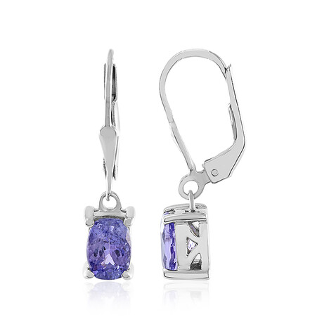 Tansanit-Silberohrringe