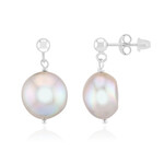 Pendientes en plata con Perla plateada Freshwater (TPC)
