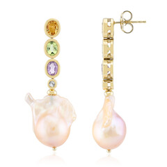 Orecchini in argento con Perla d'Acqua Dolce Pesca (TPC)