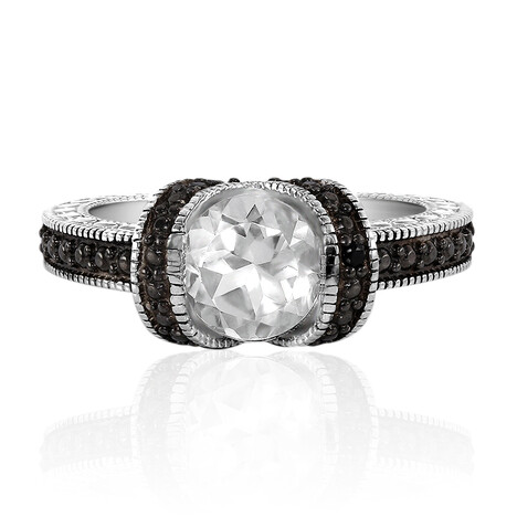 Weißer Quarz-Silberring