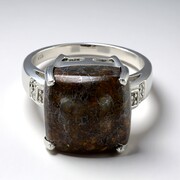 Bague en argent et Quartz Dinosaure