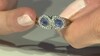Zilveren ring met Onverhitte blauwe Ceylon saffieren