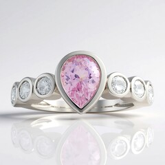 Anello in argento con Kunzite