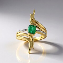 Anello in oro con Smeraldo Zambia (de Melo)