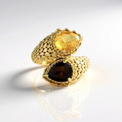Anello in argento con Quarzo Fumè