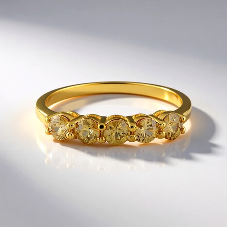 Anello in argento con Zircone Giallo