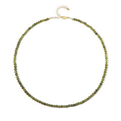 Vesuvianit-Silberhalskette