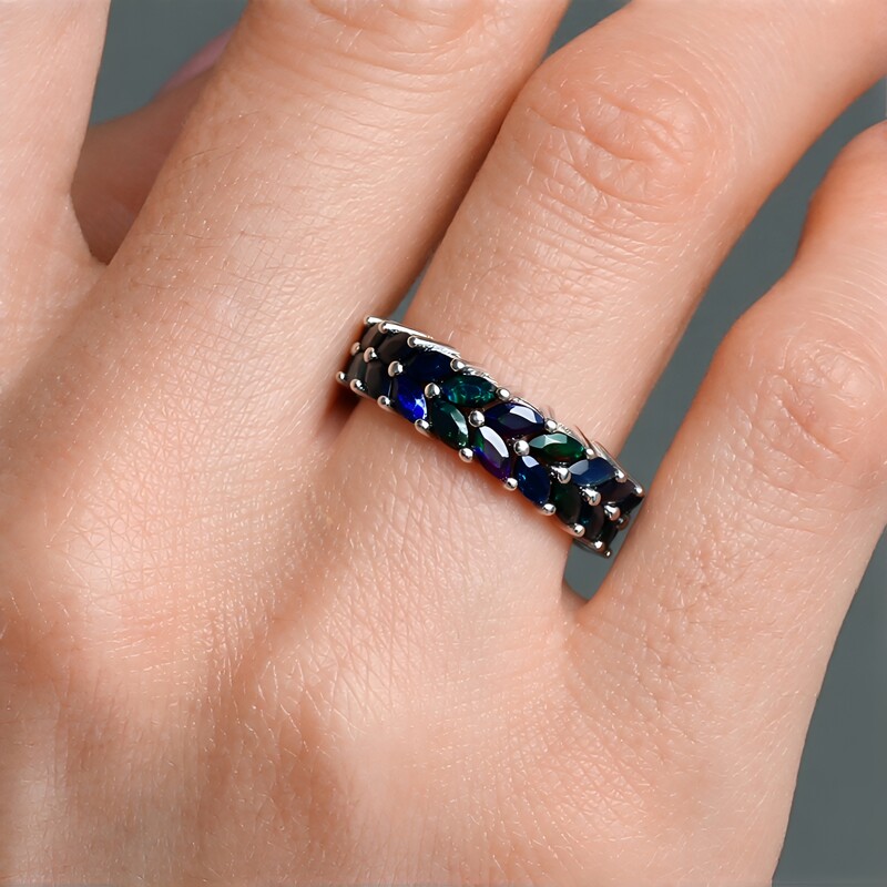 Mezezo-Opal-Silberring