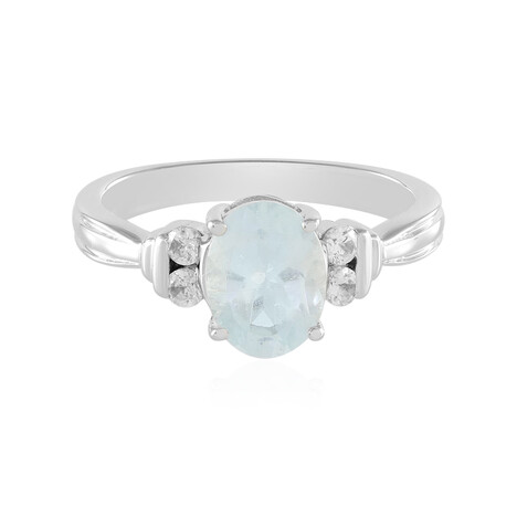 Bague en argent et Aigue-marine du Brésil