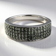Anello placcato in platino con Diamante Fancy
