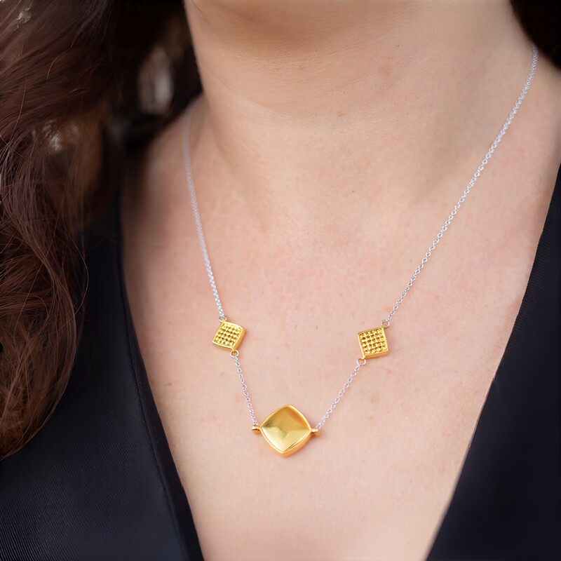 Milky Baltic Amber Silver Necklace (dagen)