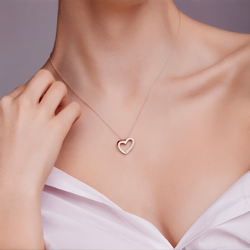 Colgante en oro con Diamante rosa de Francia de Argyle SI1 (Annette)