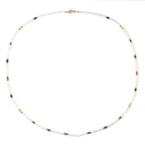 Collana in argento con Tormalina Rosa Nigeriana (Riya)