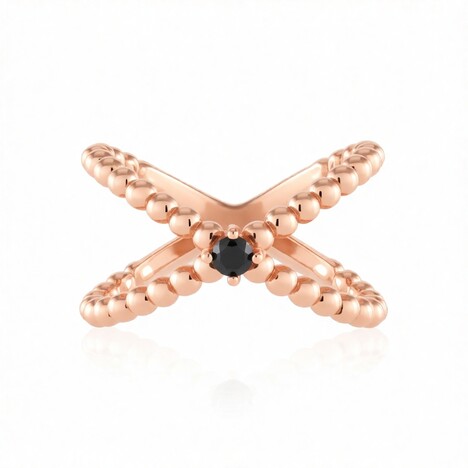 Schwarzer Brillant-Silberring (de Melo)