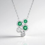 Collana in argento con Smeraldo Colombiano