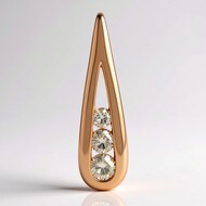 Gouden hanger met een VS1 Argyle-Rose de France-Diamant (Annette)