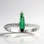 Bague en argent et Indicolite (Adela Silber)