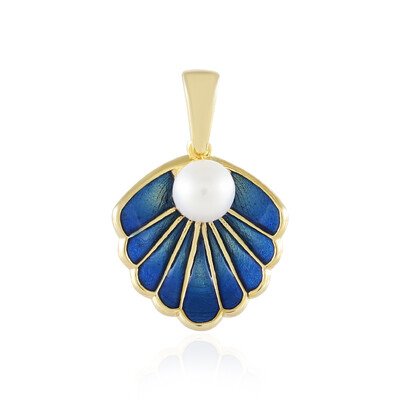 Pendentif en argent et Perle blanche de culture d'eau douce (Adela Silber)