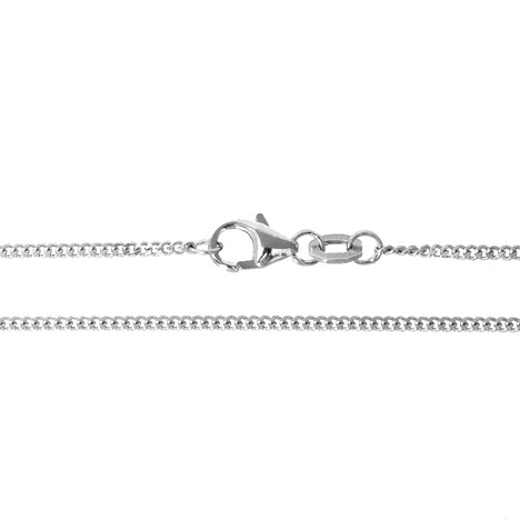375er Weißgold-Panzerkette flach - 50 cm - 3,11 g