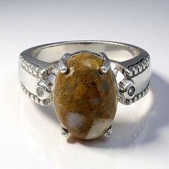 Anello in argento con Quarzo Dinosauro