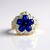 Anello in argento con Spinello Cobalto (Gems en Vogue)