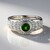 Bague en argent et Diopside de Russie