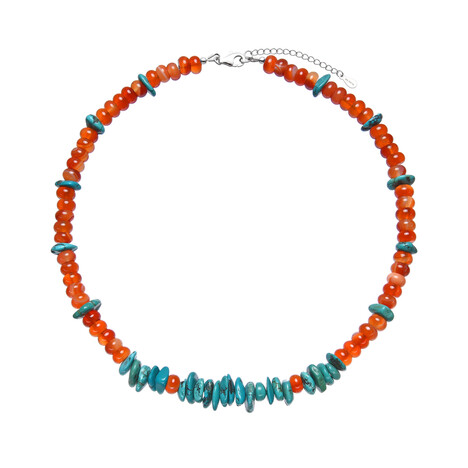 Edelstein-Silberhalskette