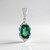 Ciondolo in argento con Apatite Verde