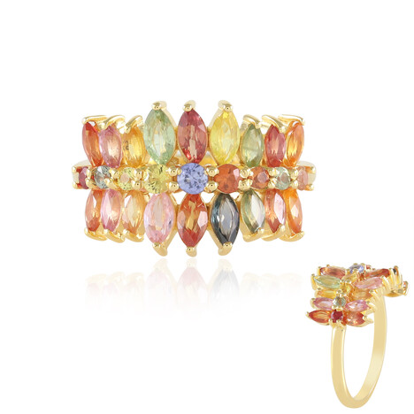 Zilveren ring met saffieren